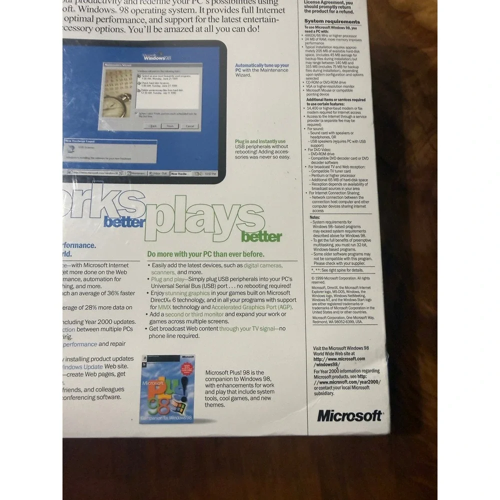 NEW NIB Windows 98 Upgrade Microsoft Second Edition 1999